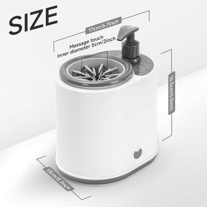 WoofWash Pro — Electric Paw Cleaner with Soap Dispenser